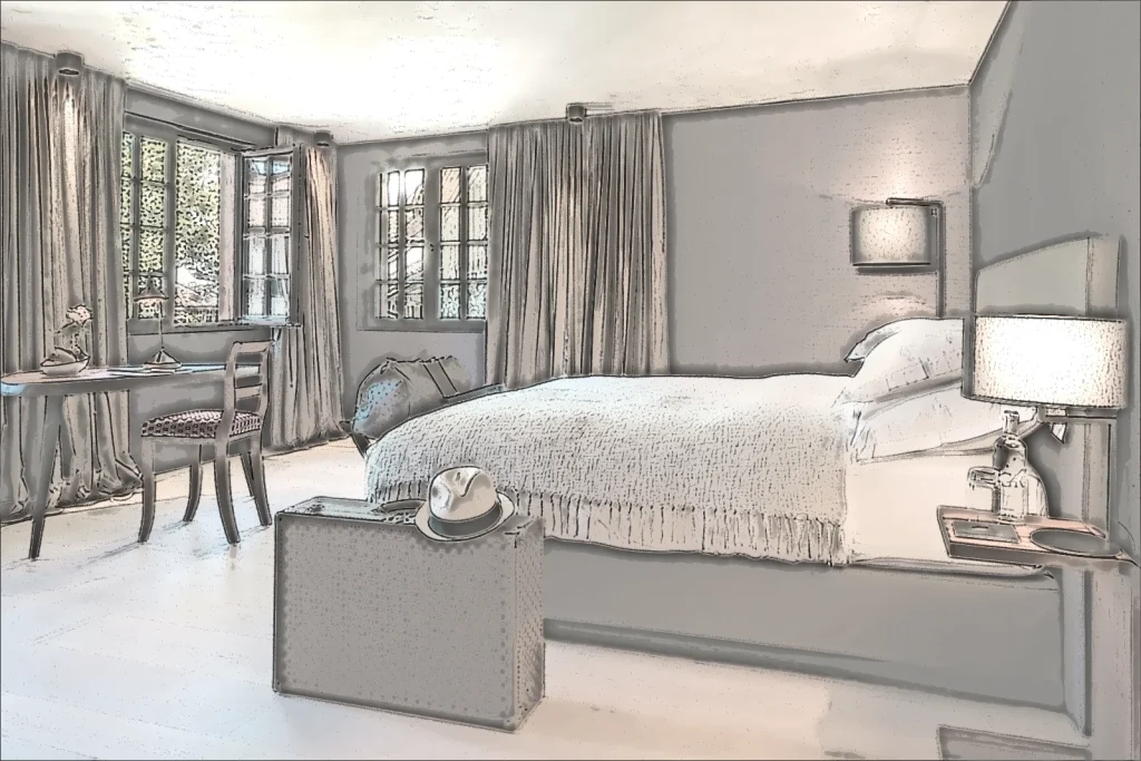Skizze eines Classic Room im West44 Boardinghouse (Platzhalter)